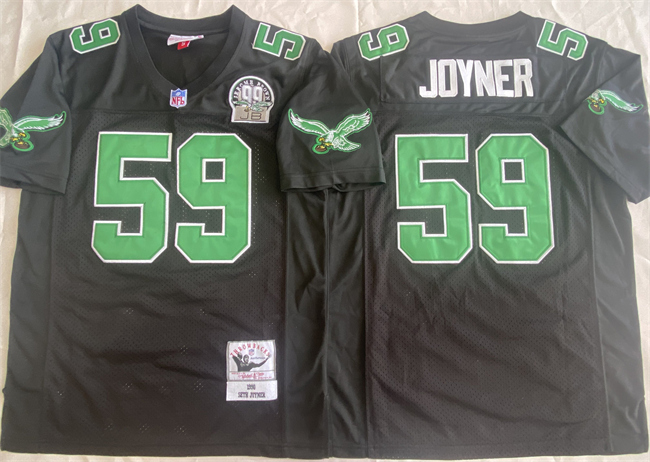 Men's Black Philadelphia Eagles #59 Seth Joyner Throwback Stitched Football Jersey